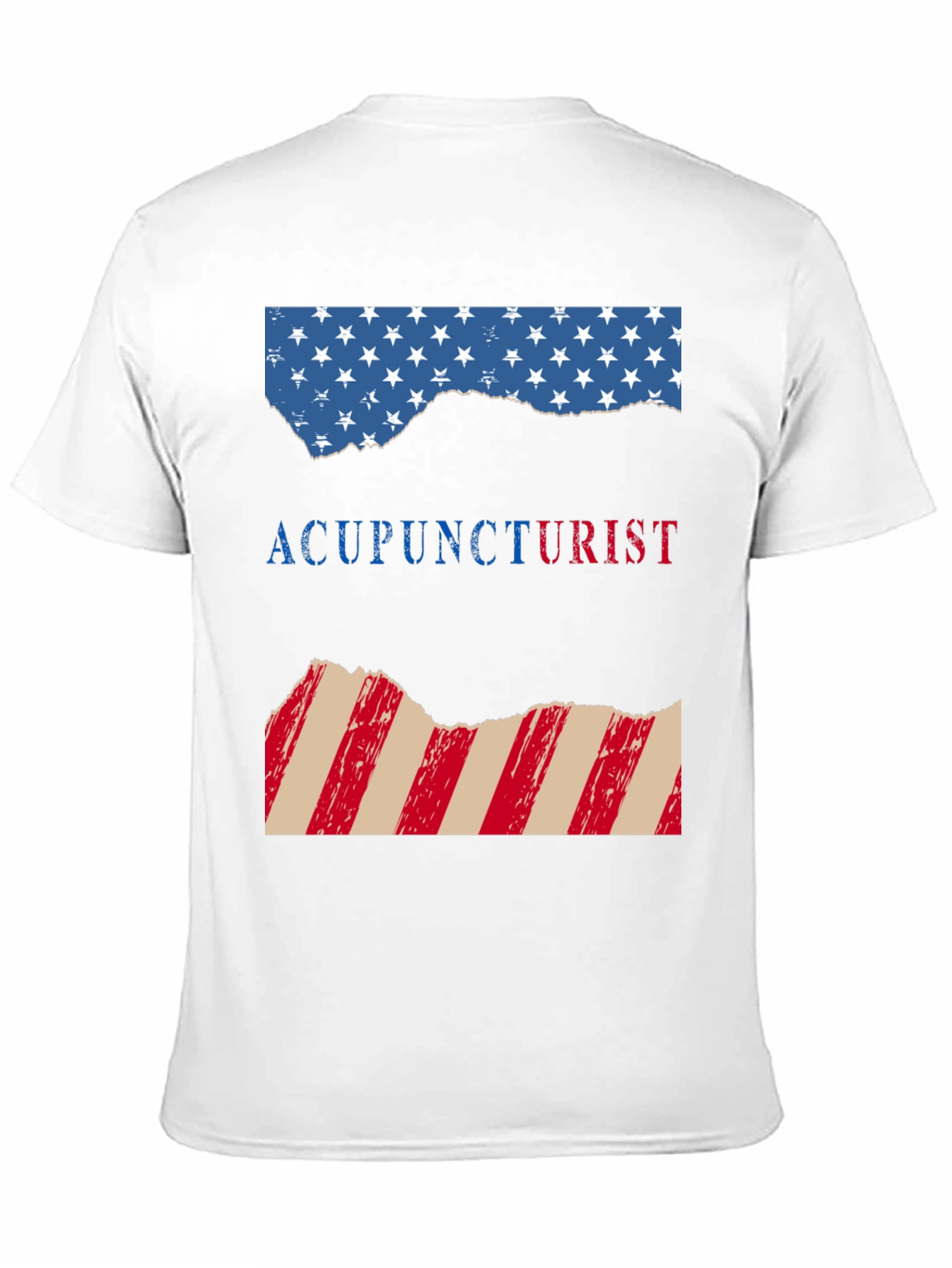 Acupuncturist Patriotic American Flag T-Shirt