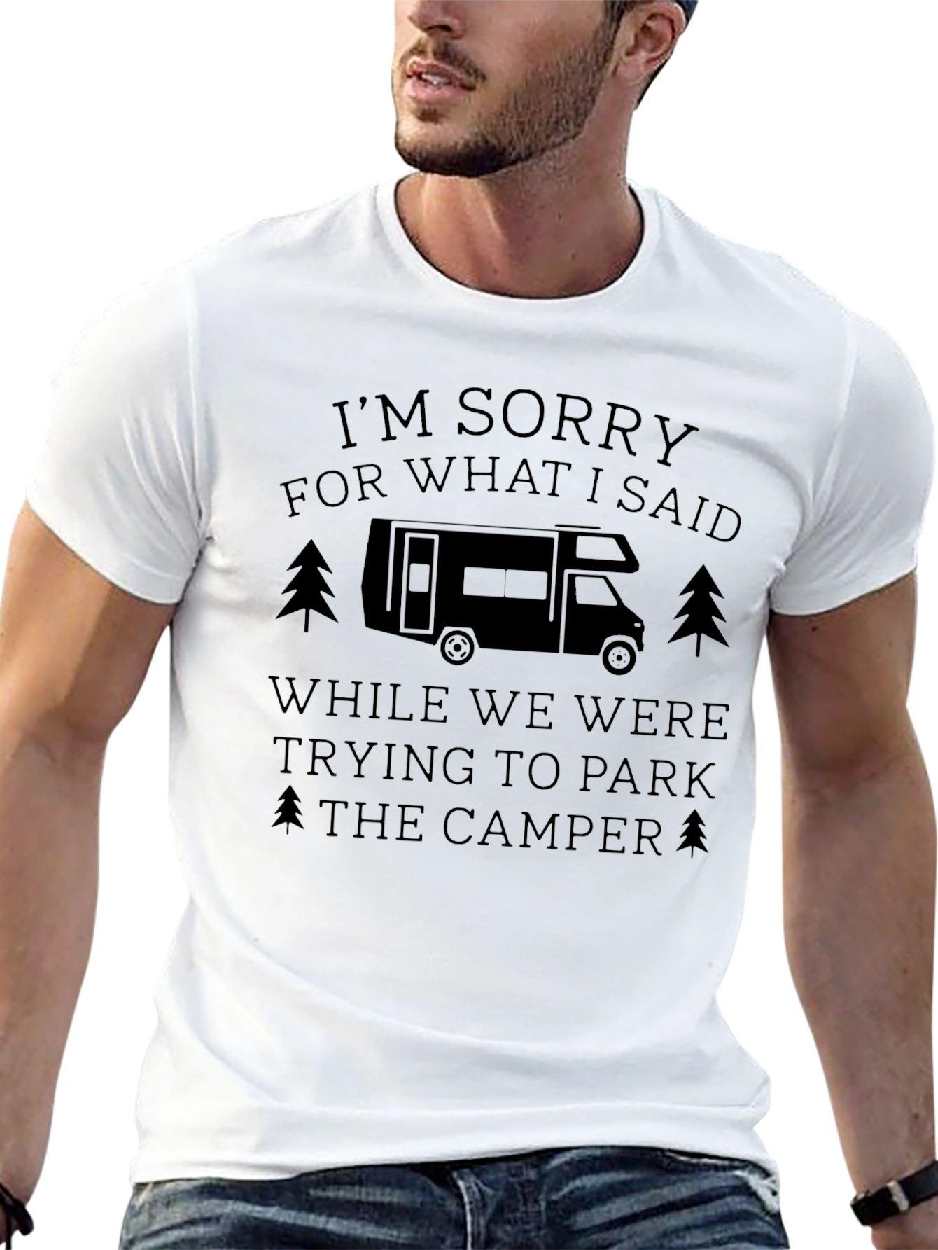 Camper Apology Graphic Tee - Black