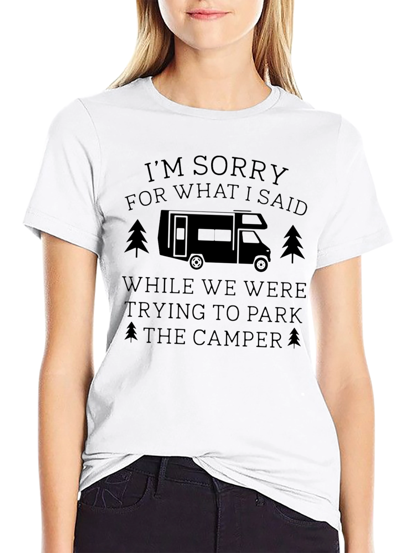 Camper Apology Graphic Tee - Black