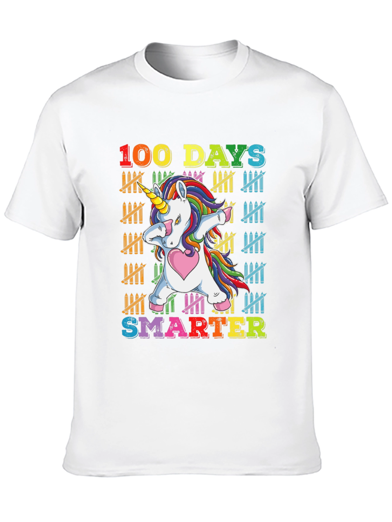 100 Days Smarter Unicorn Dabbing T-Shirt