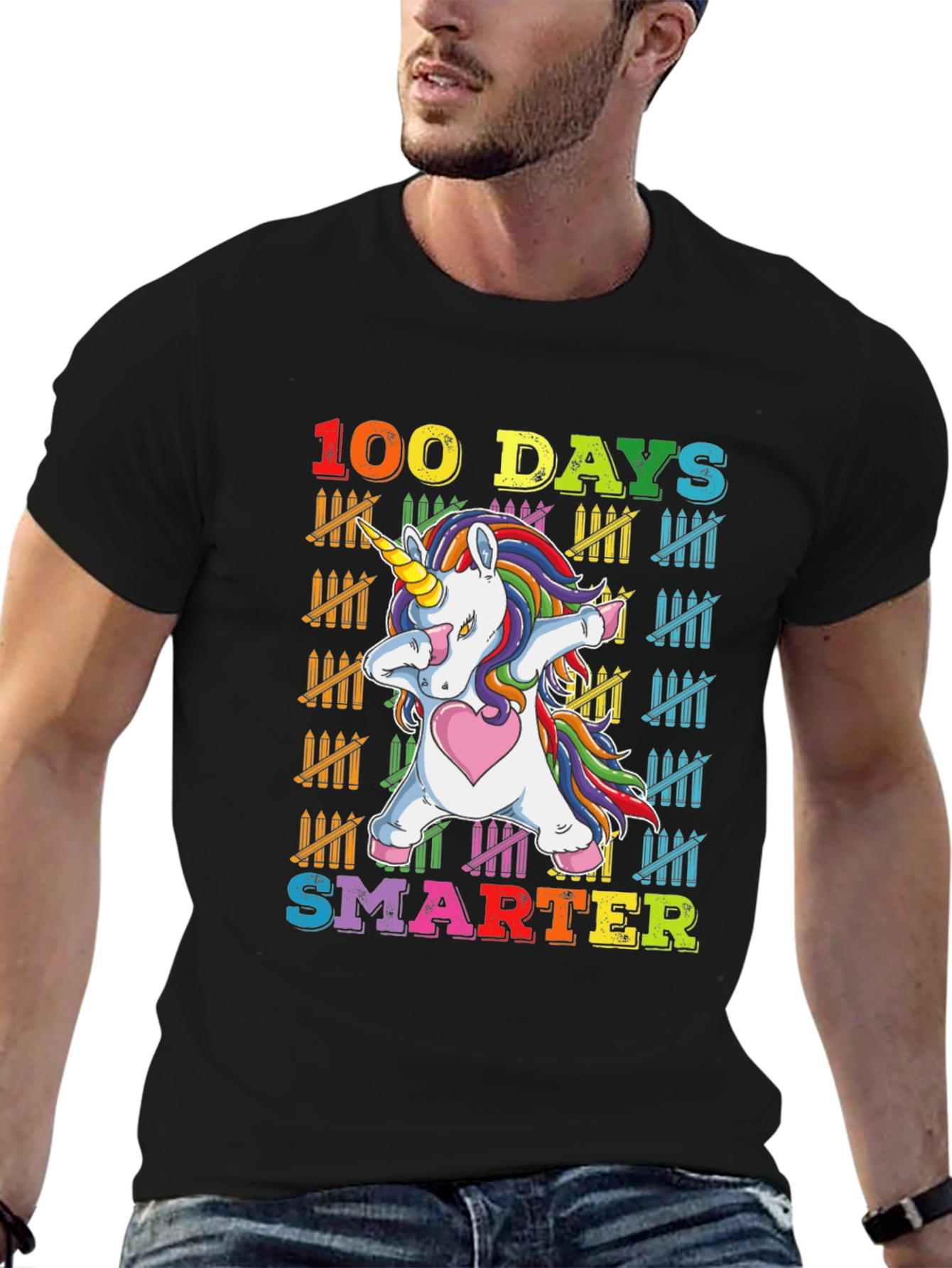 100 Days Smarter Unicorn Dabbing T-Shirt