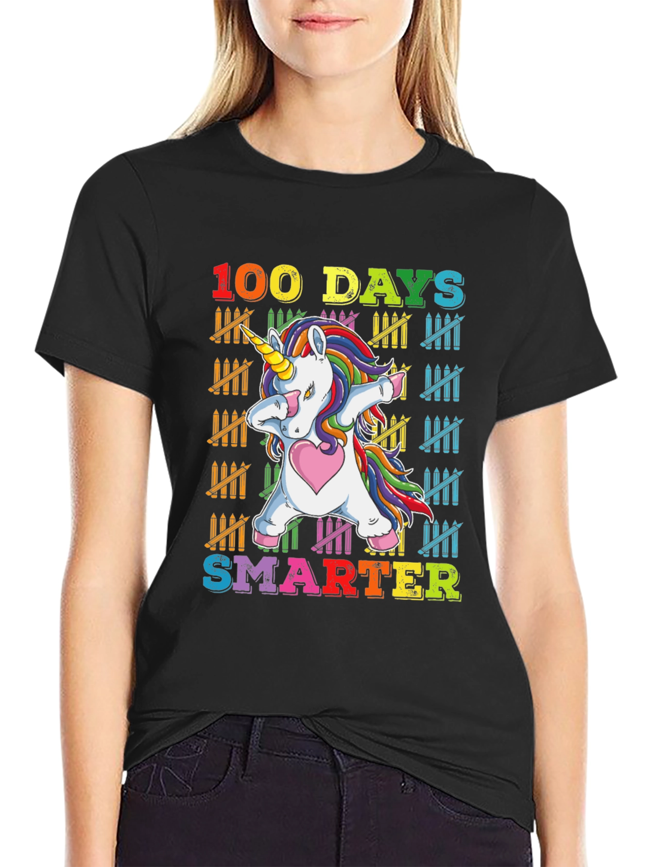 100 Days Smarter Unicorn Dabbing T-Shirt