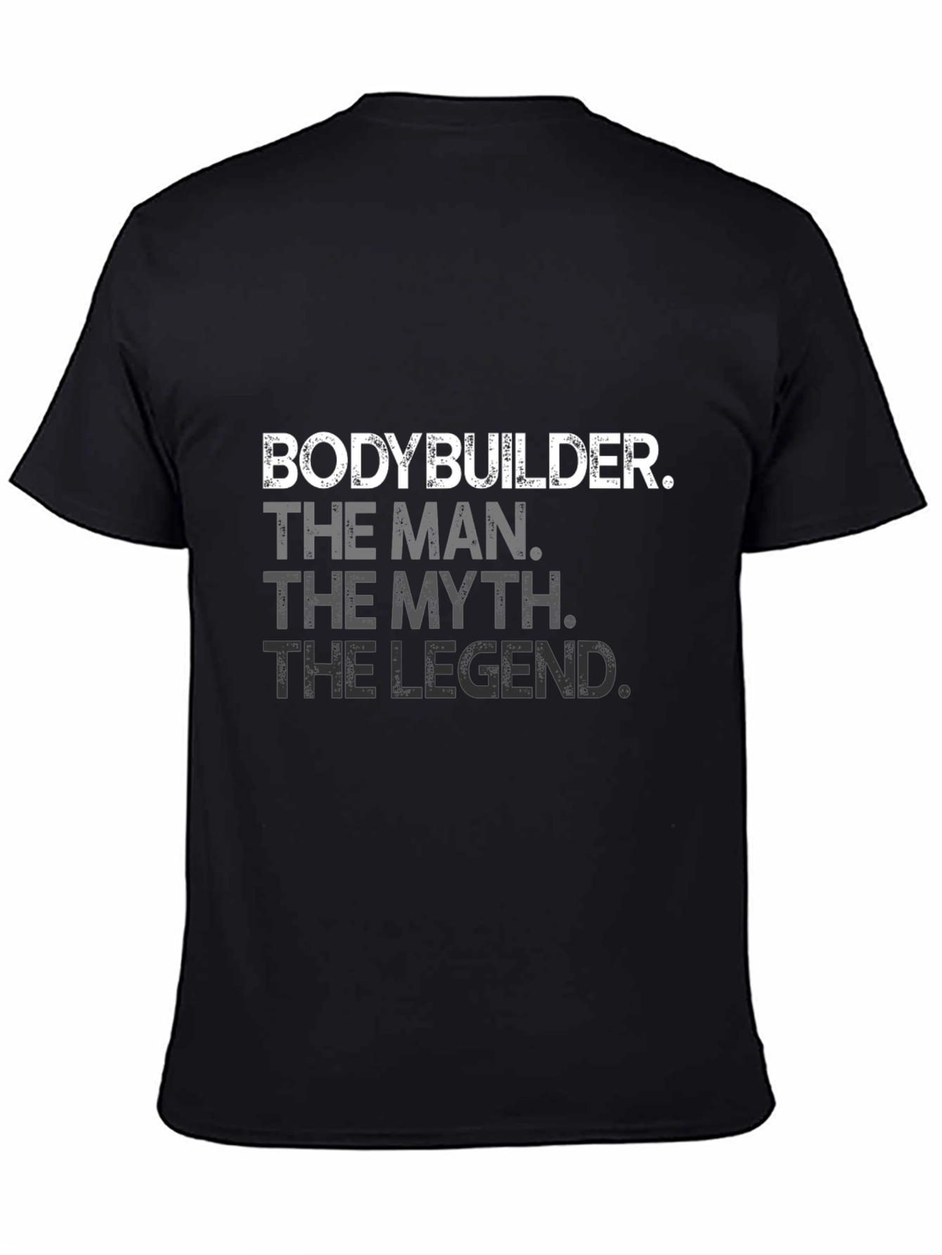 Bodybuilder Man Myth Legend Graphic Tee - Black