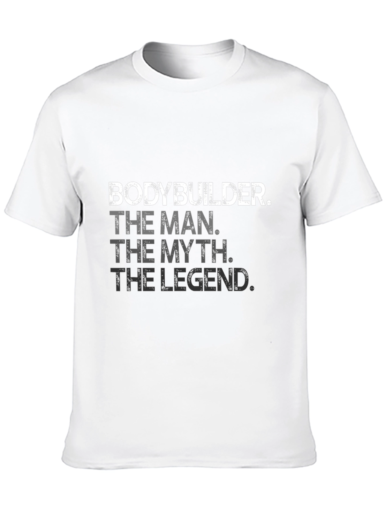 Bodybuilder Man Myth Legend Graphic Tee - Black