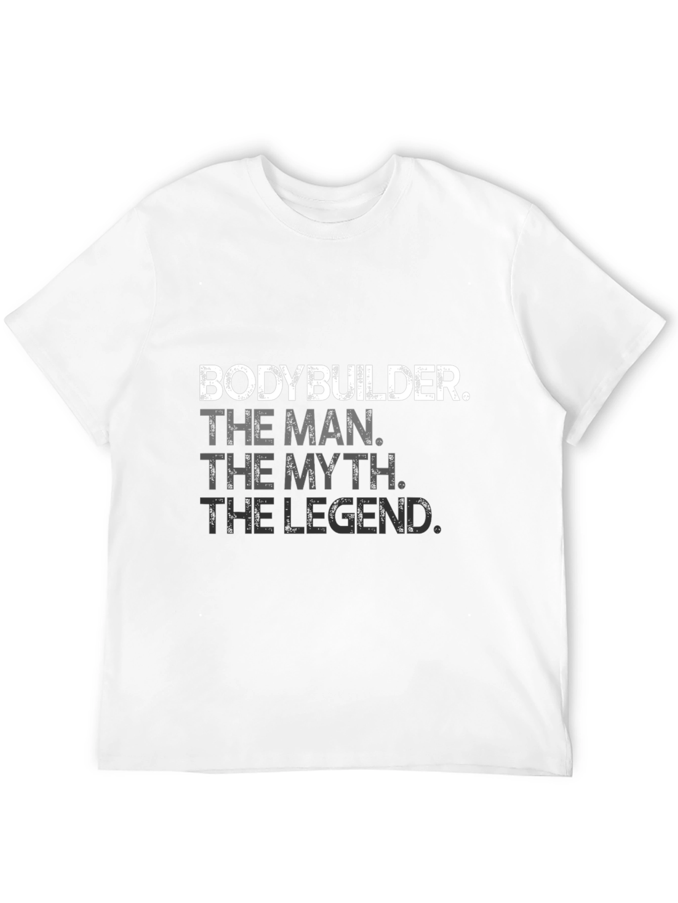 Bodybuilder Man Myth Legend Graphic Tee - Black