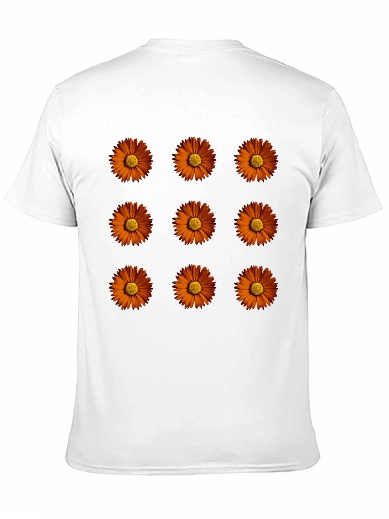 Floral Grid Graphic Tee - Modern Casual Style