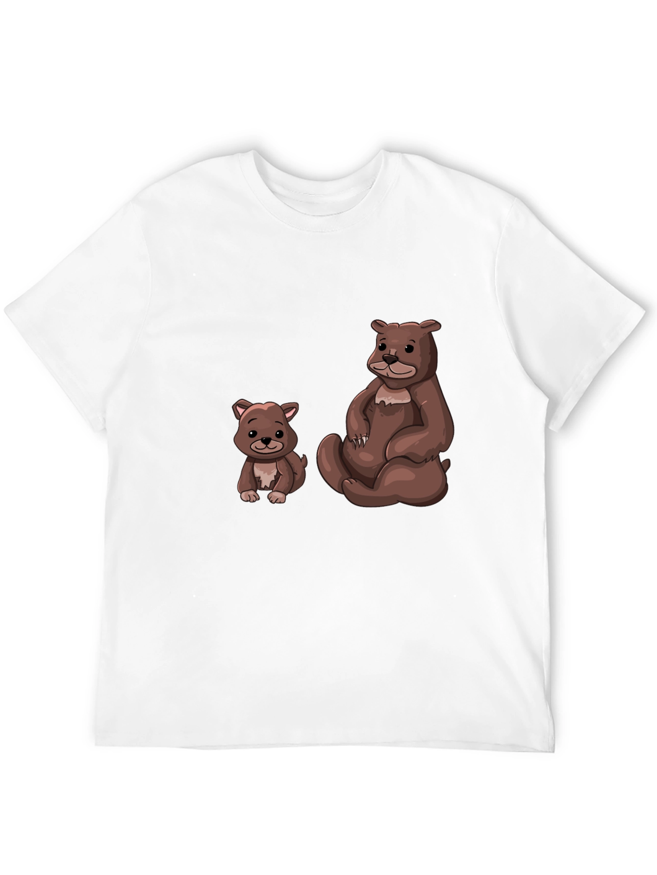 Cute Bears Graphic Black T-Shirt - Casual Wear