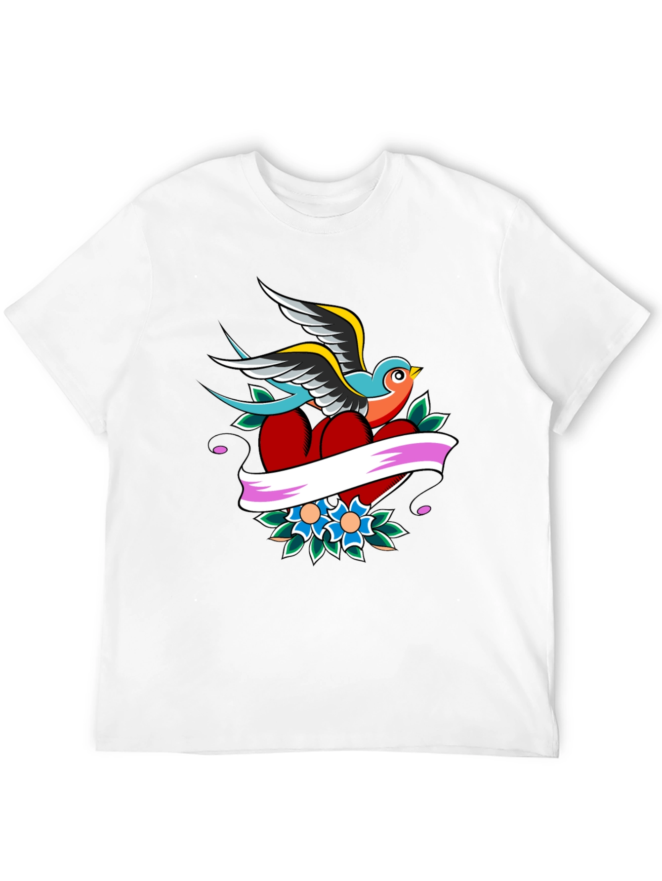Swallow Heart Tattoo Graphic Tee