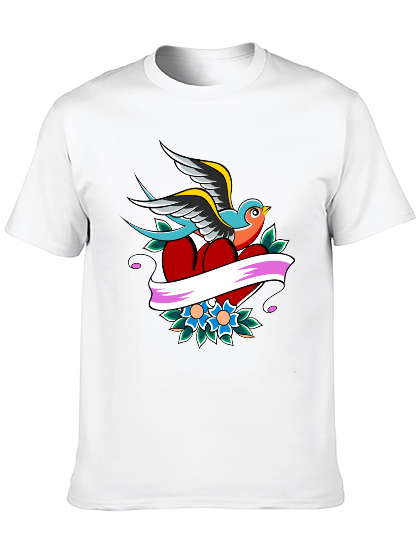 Swallow Heart Tattoo Graphic Tee