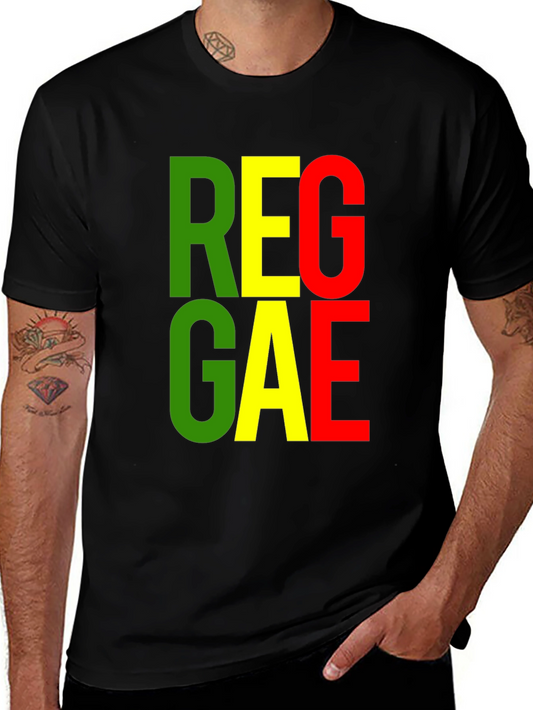 Reggae Graphic Tee - Black Cotton T-Shirt