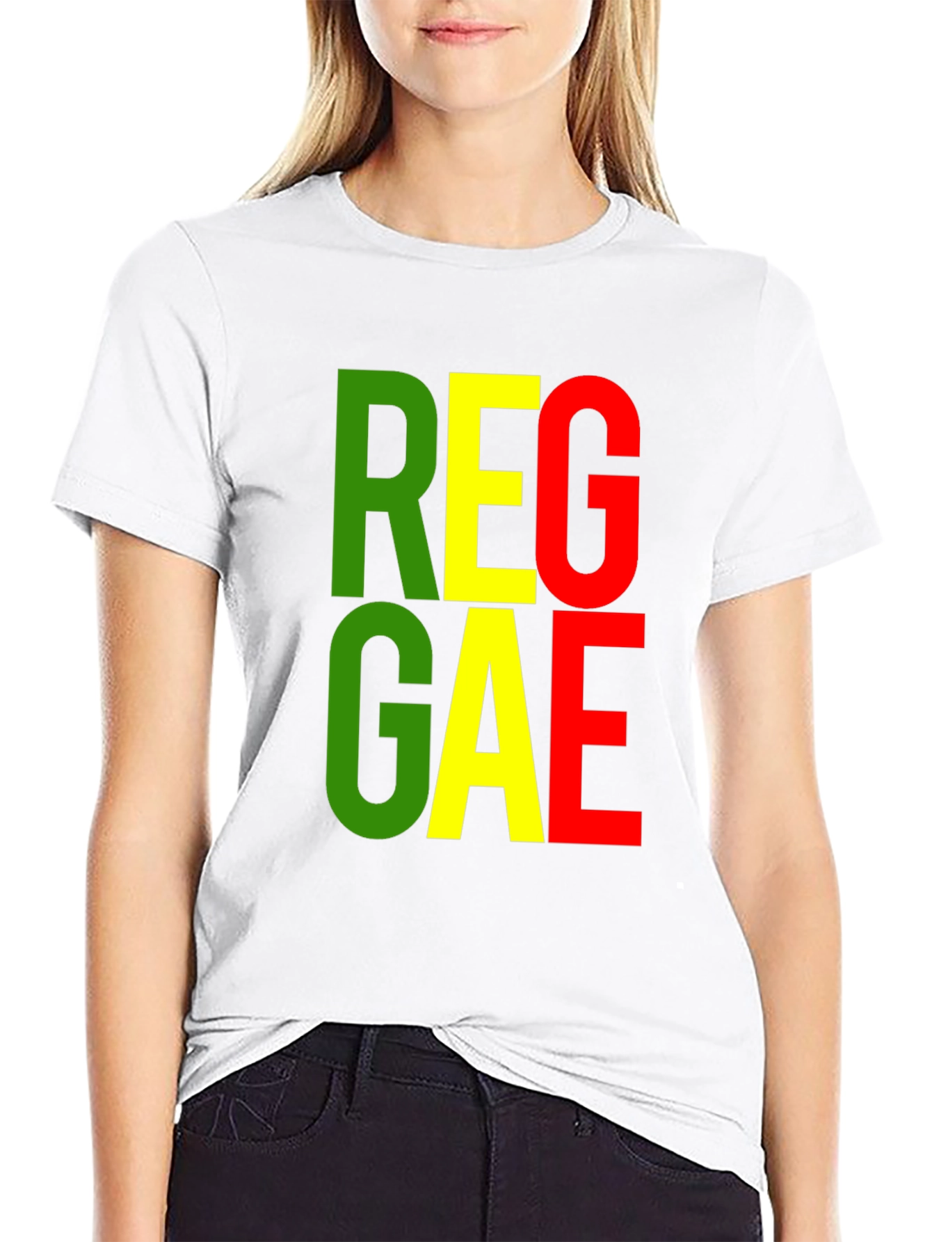 Reggae Graphic Tee - Black Cotton T-Shirt