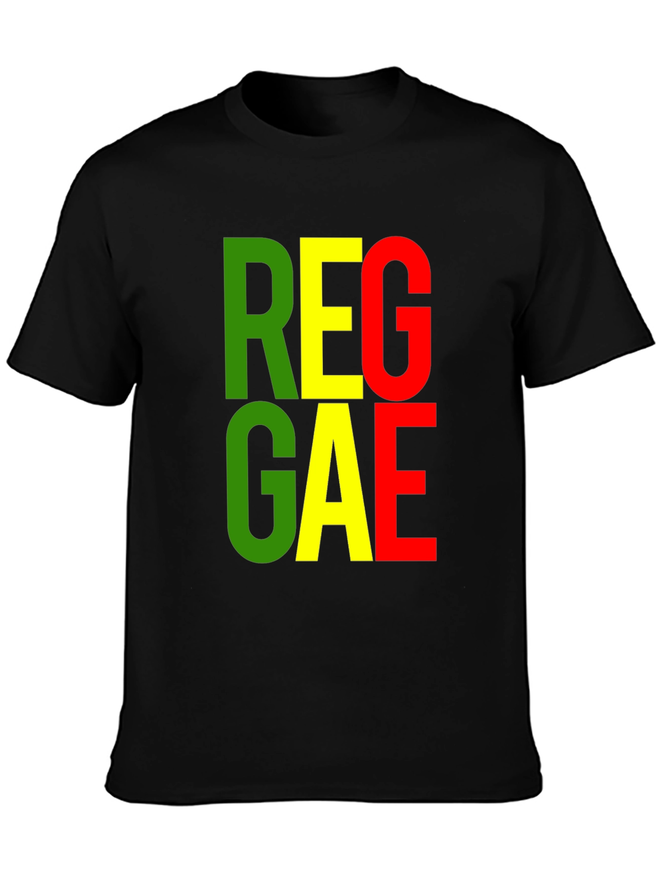 Reggae Graphic Tee - Black Cotton T-Shirt
