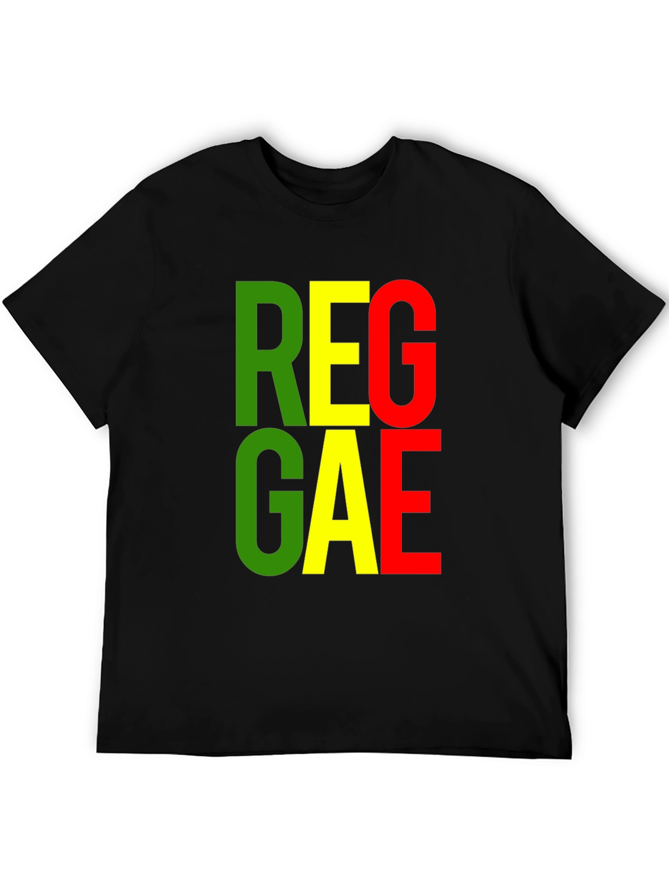 Reggae Graphic Tee - Black Cotton T-Shirt