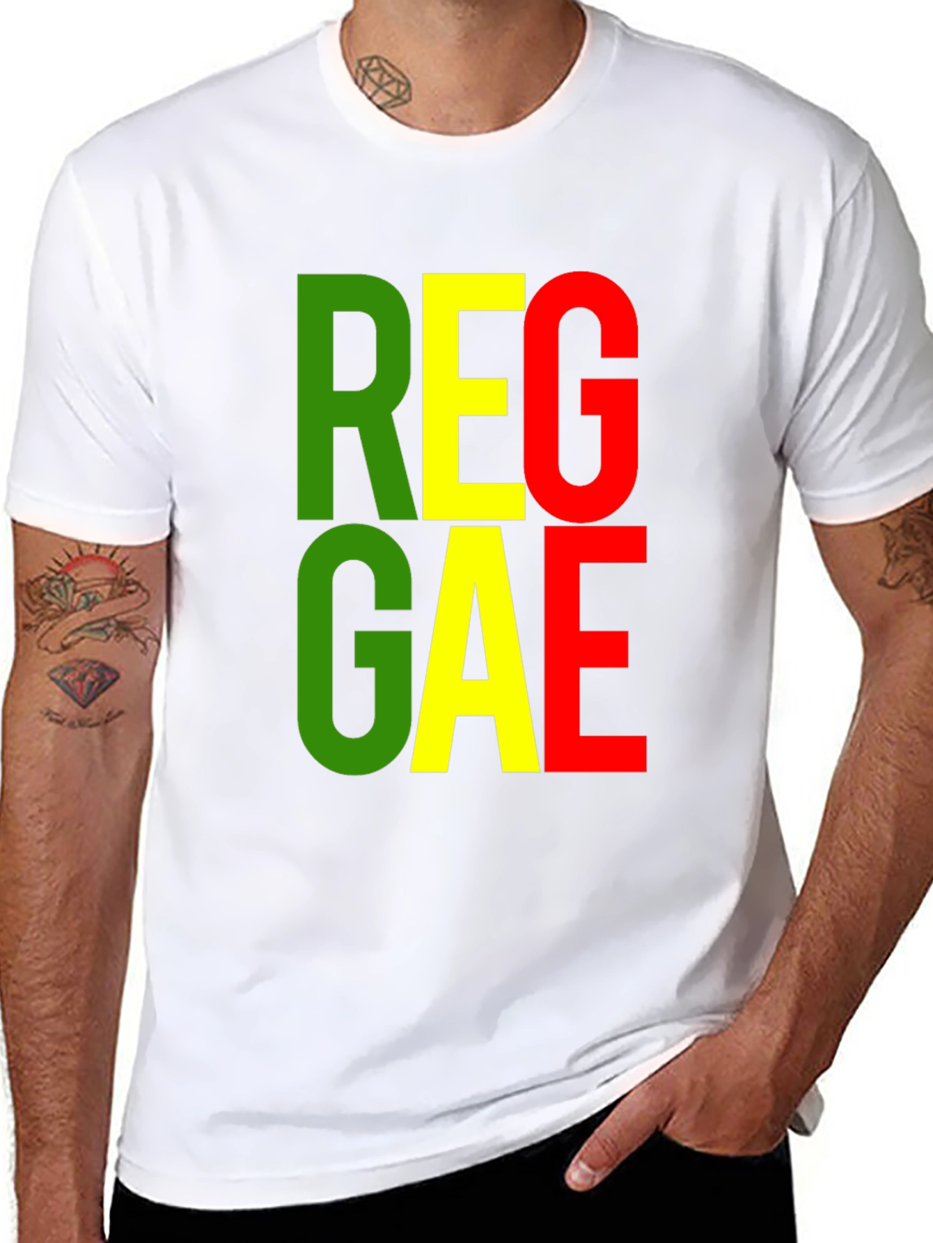 Reggae Graphic Tee - Black Cotton T-Shirt