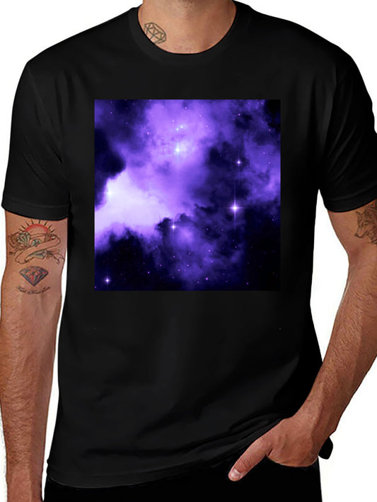 Galaxy Print Black Tee