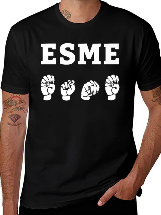 ESME ASL Black T-Shirt - Sign Language Tee