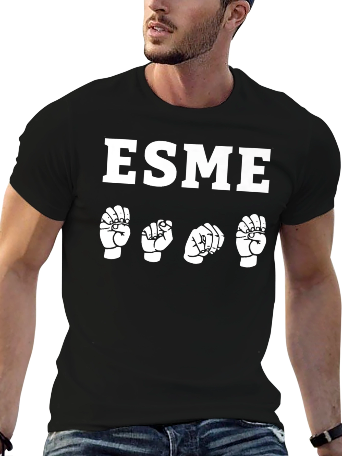 ESME ASL Black T-Shirt - Sign Language Tee