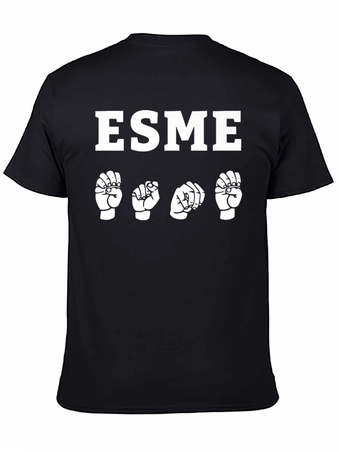 ESME ASL Black T-Shirt - Sign Language Tee