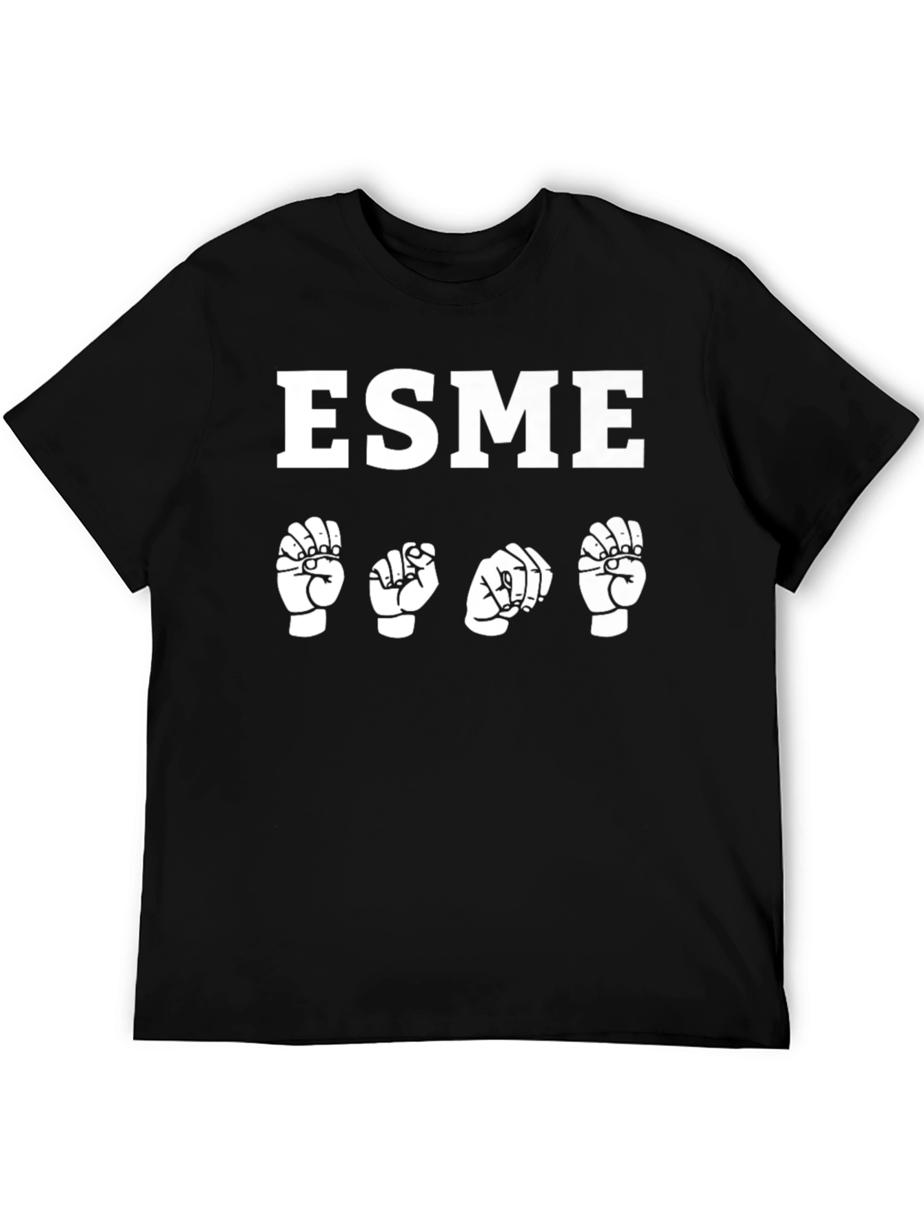 ESME ASL Black T-Shirt - Sign Language Tee
