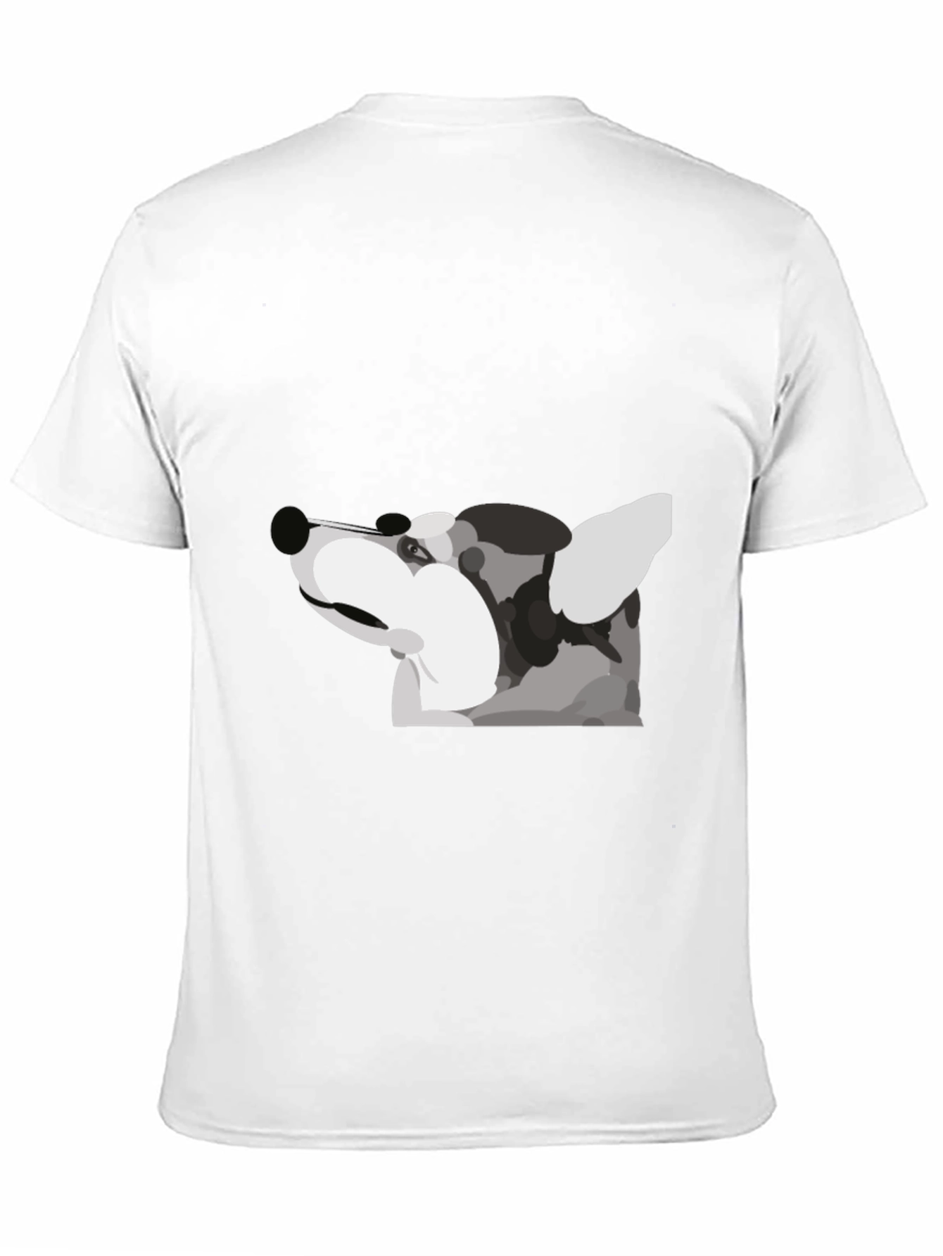 Modern Dog Graphic Tee - Black Cotton Blend