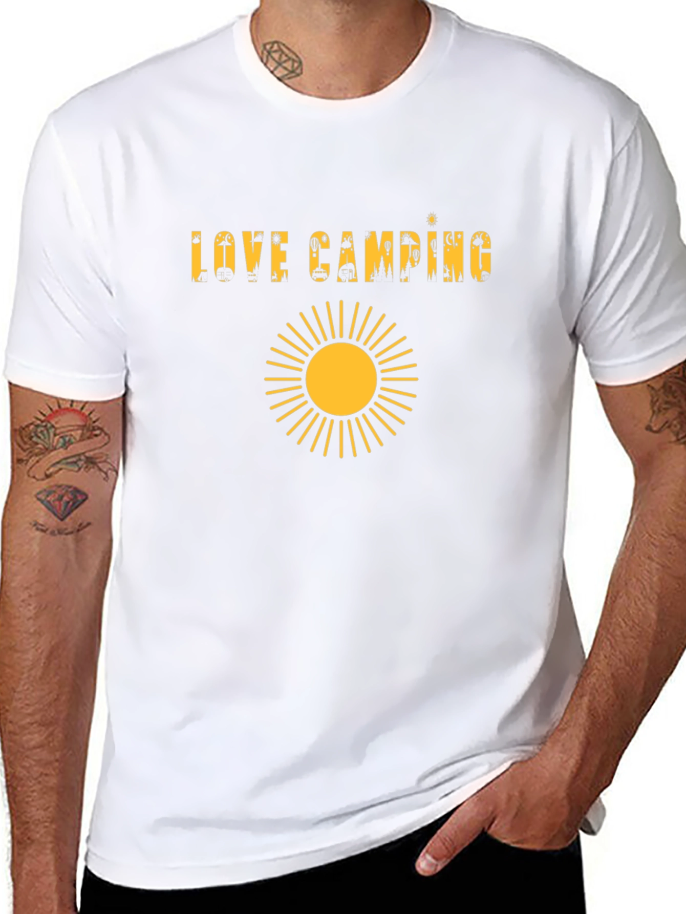 Love Camping Graphic Tee - Sun Design