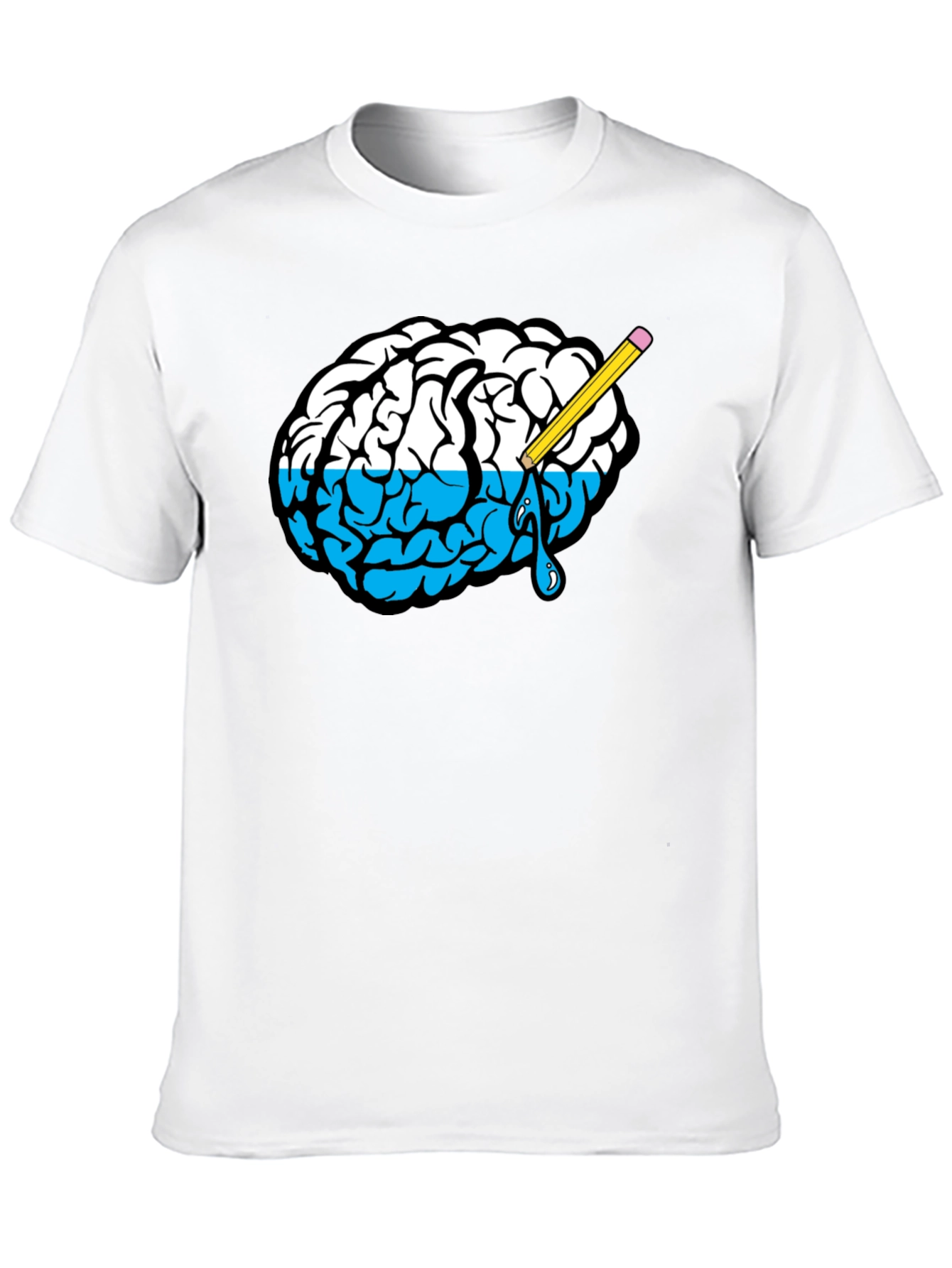 Creative Brain Tee - Black Cotton Graphic T-Shirt
