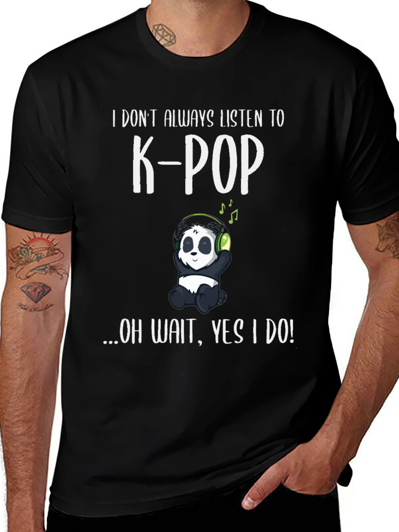 K-Pop Panda Graphic T-Shirt