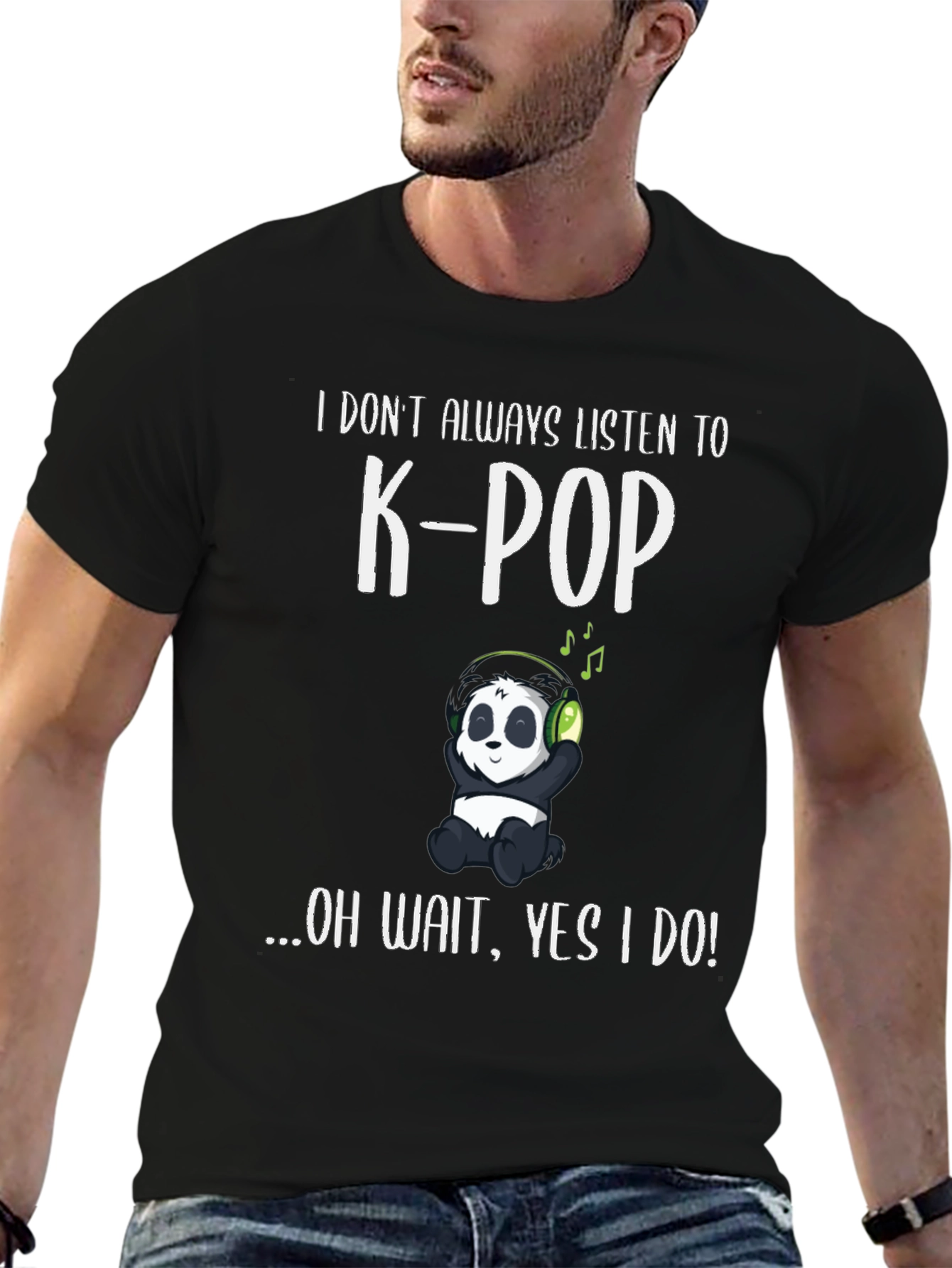 K-Pop Panda Graphic T-Shirt