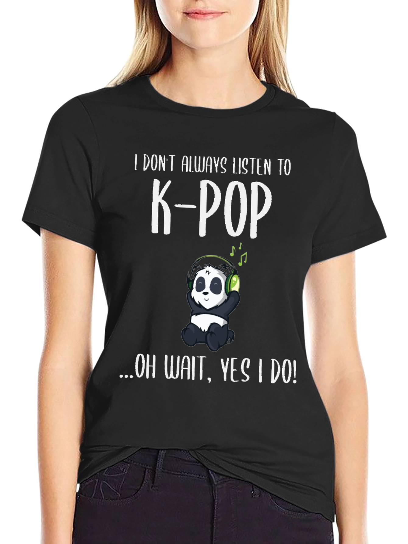 K-Pop Panda Graphic T-Shirt