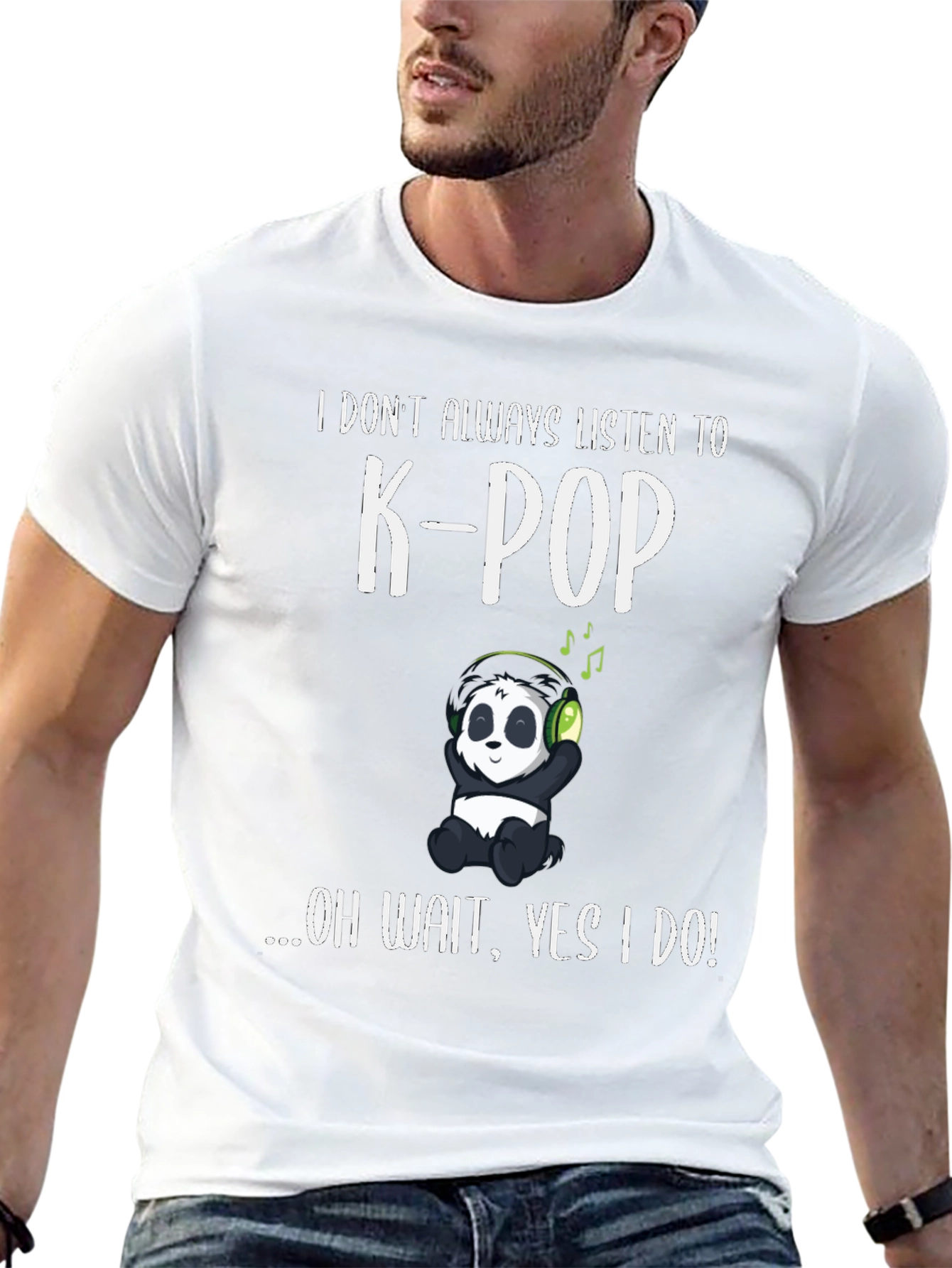 K-Pop Panda Graphic T-Shirt