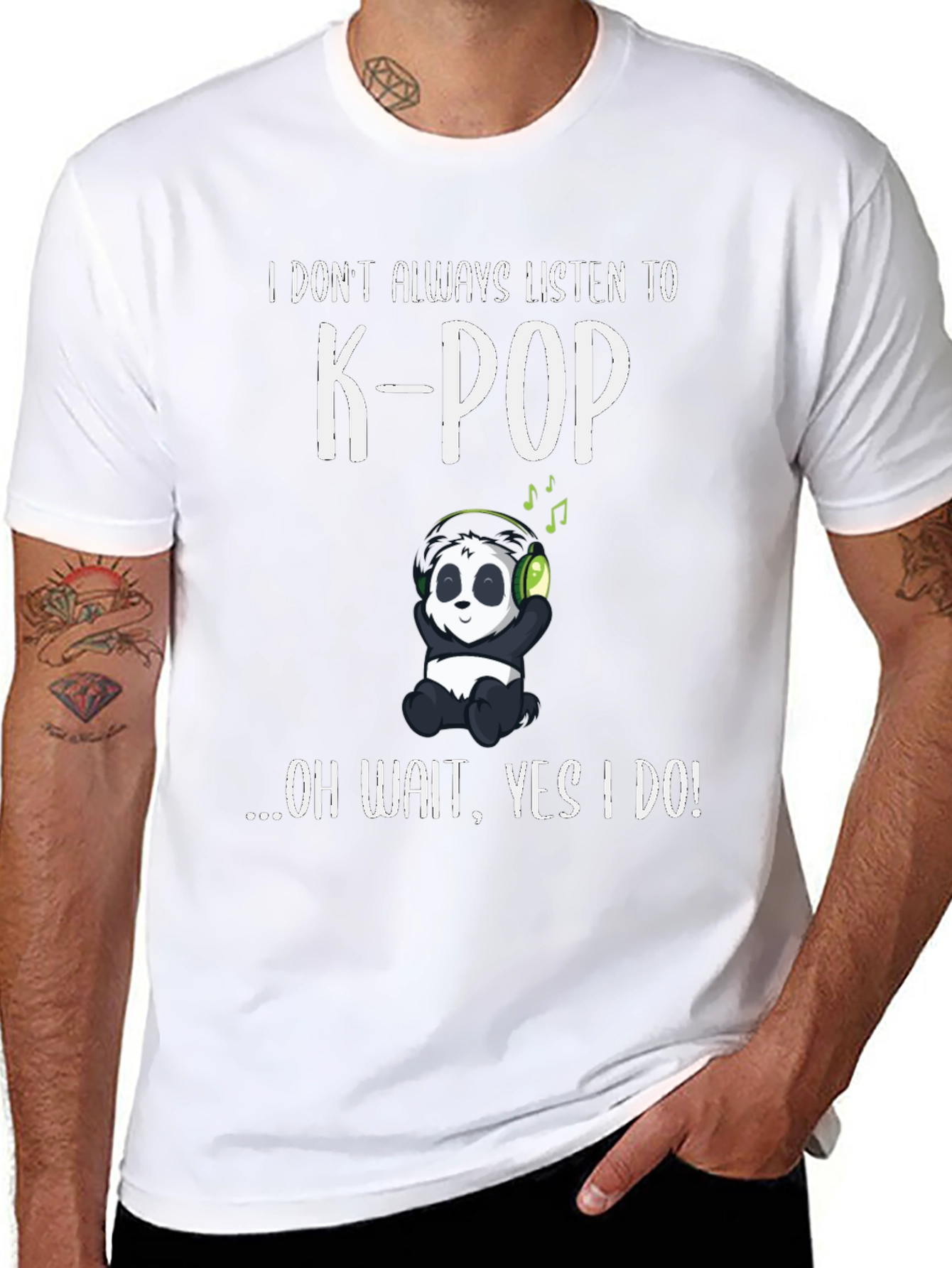K-Pop Panda Graphic T-Shirt