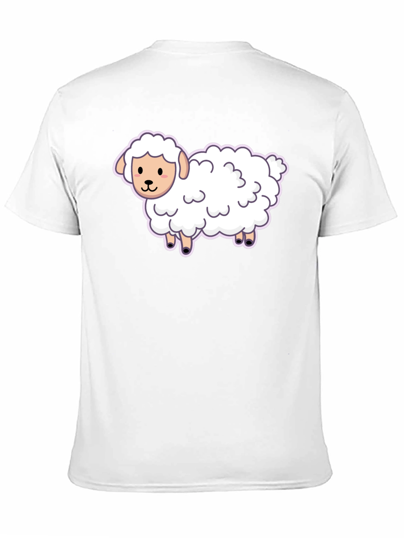 Cute Sheep Graphic Tee - Black