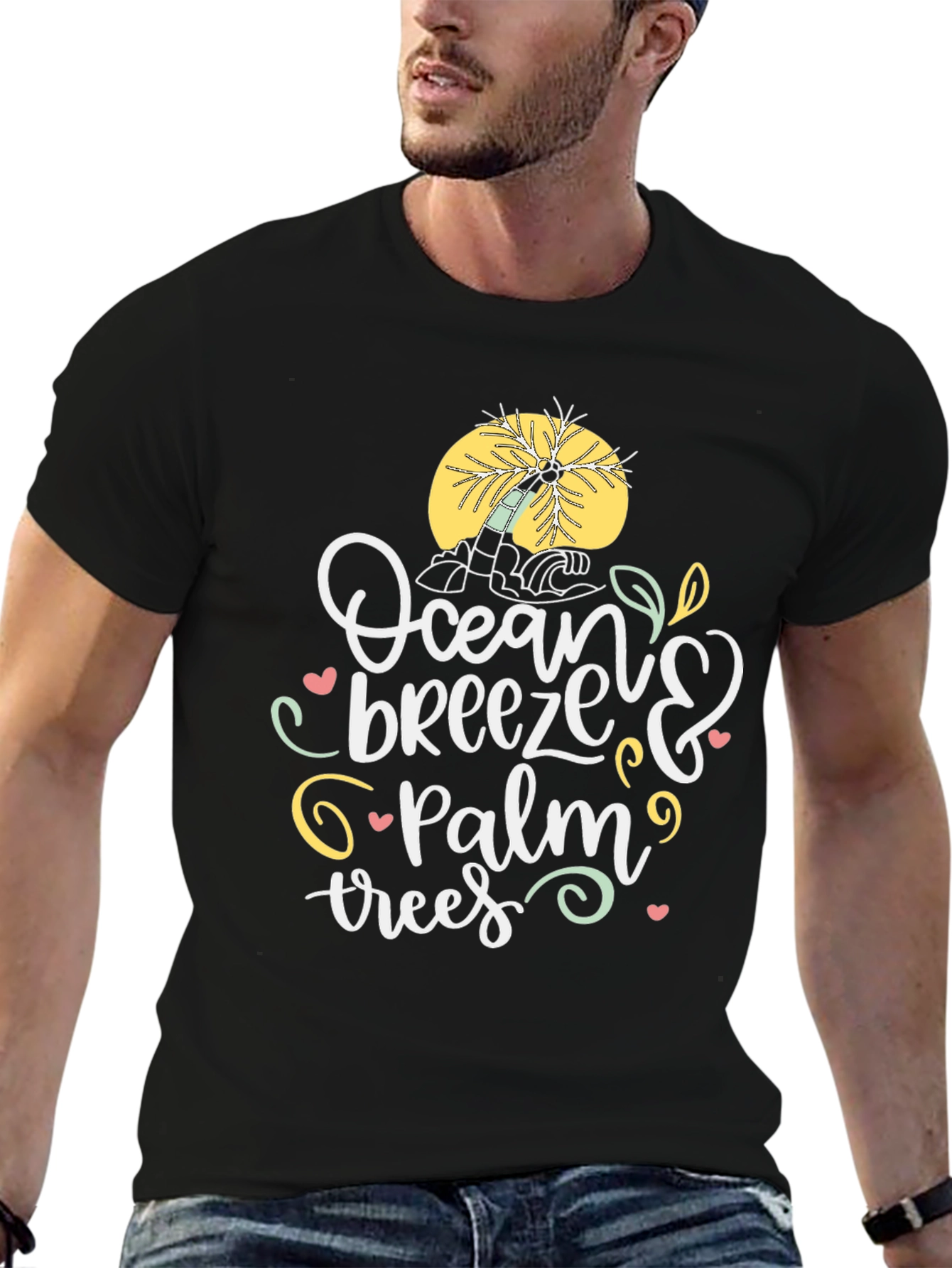 Ocean Breeze & Palm Trees Graphic Tee