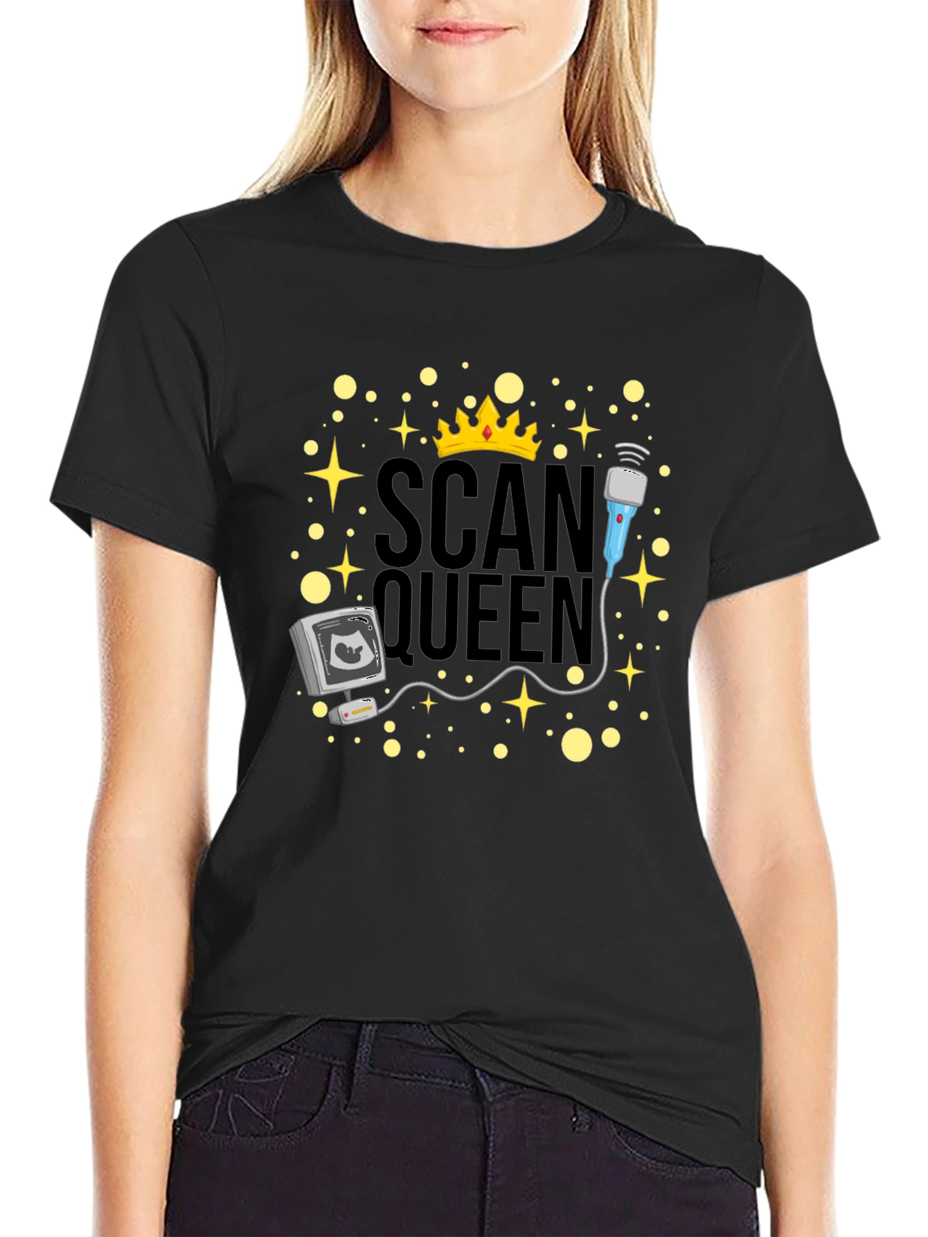 Scan Queen T-Shirt - Ultrasound Technician Gift