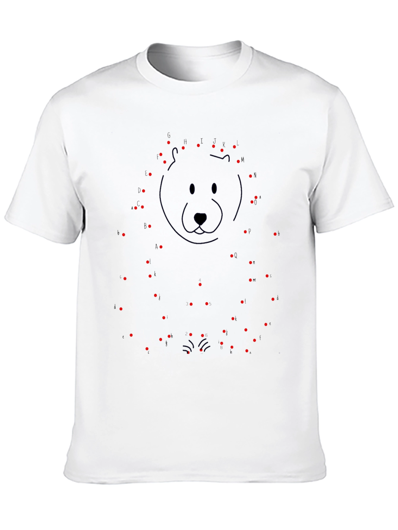 Connect the Dots Bear Graphic T-Shirt - Black
