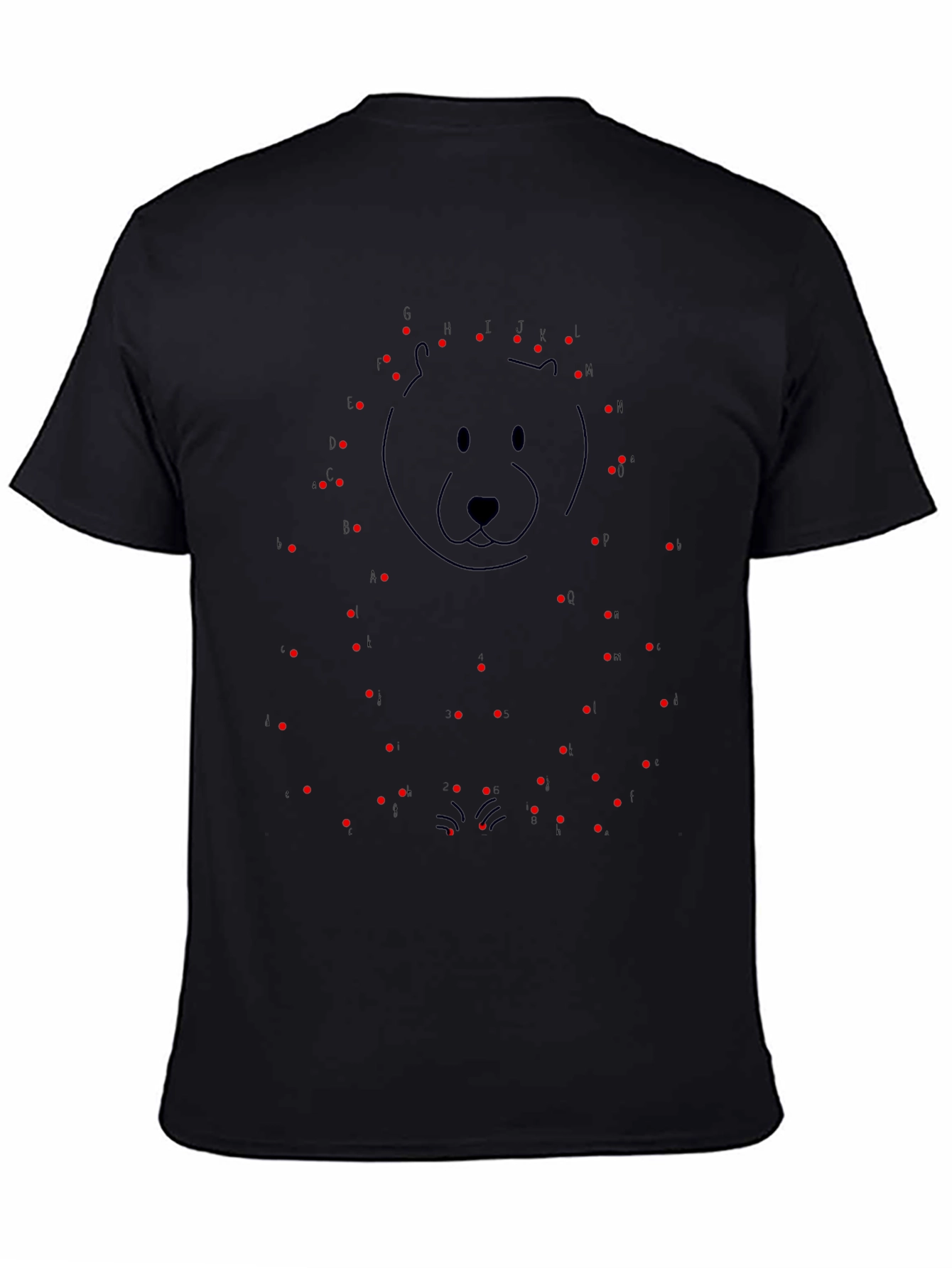 Connect the Dots Bear Graphic T-Shirt - Black