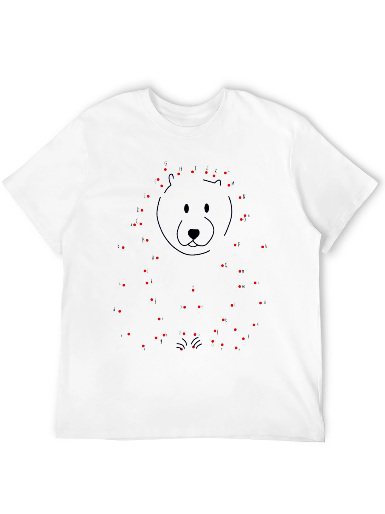 Connect the Dots Bear Graphic T-Shirt - Black