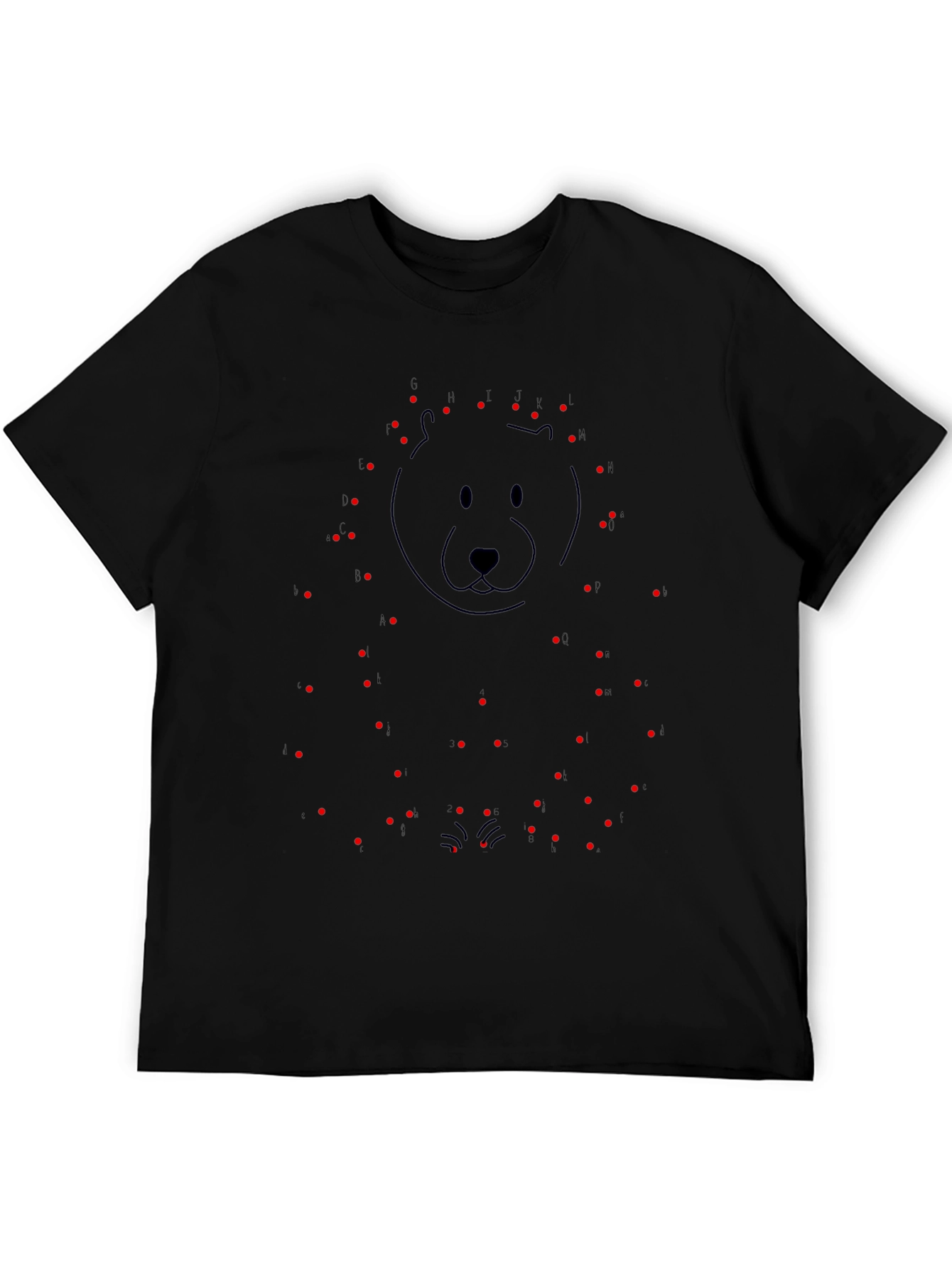 Connect the Dots Bear Graphic T-Shirt - Black