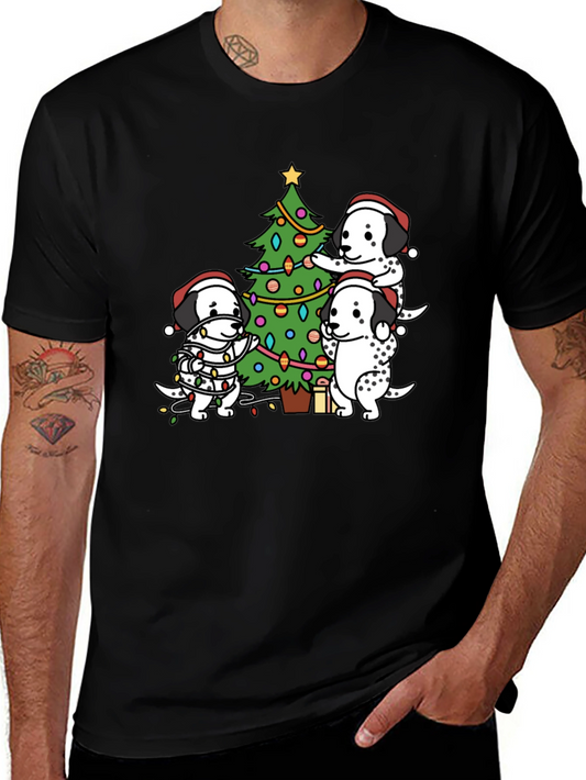 Dog Christmas Tree T-Shirt Holiday Tee