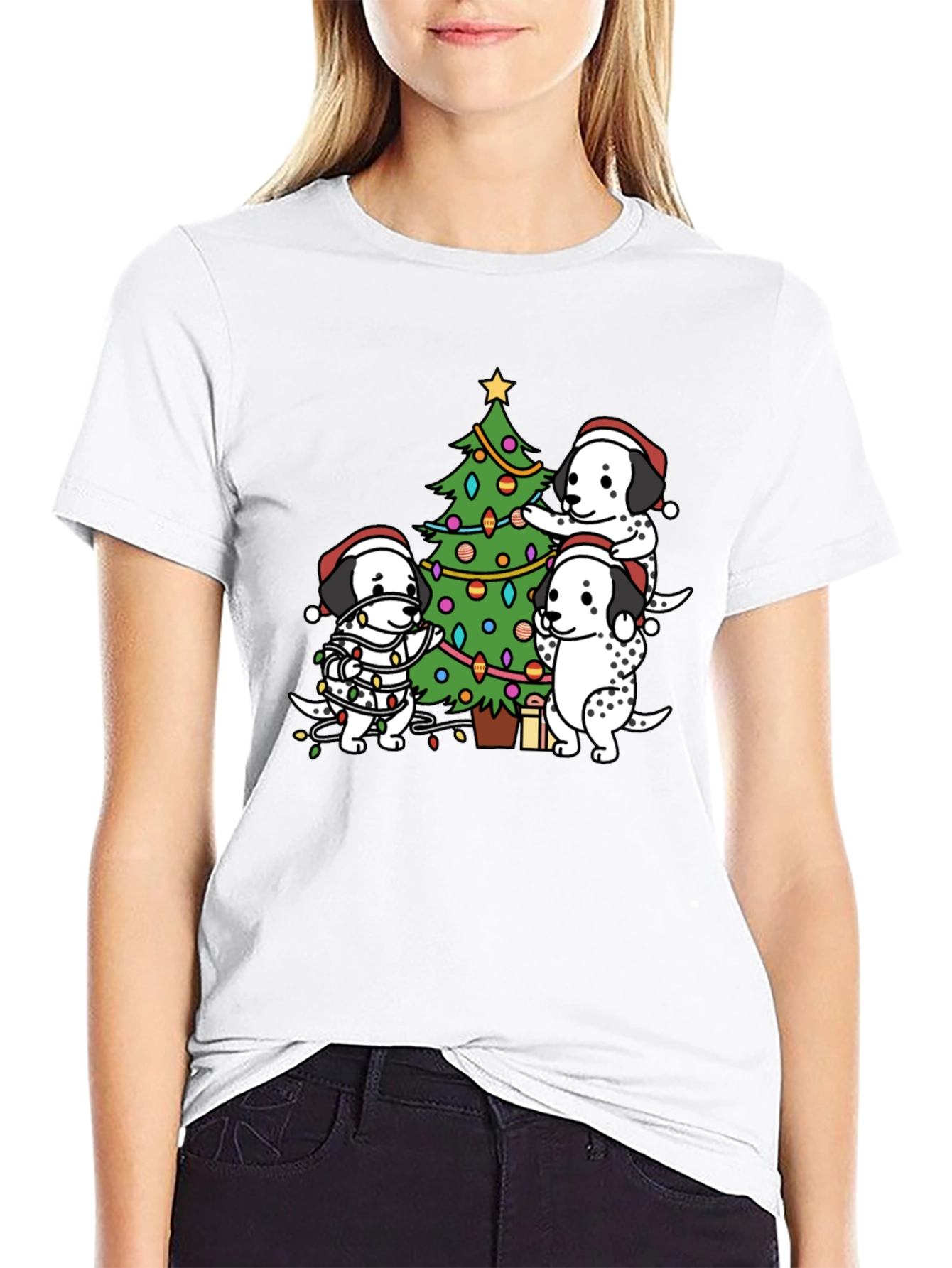 Dog Christmas Tree T-Shirt Holiday Tee