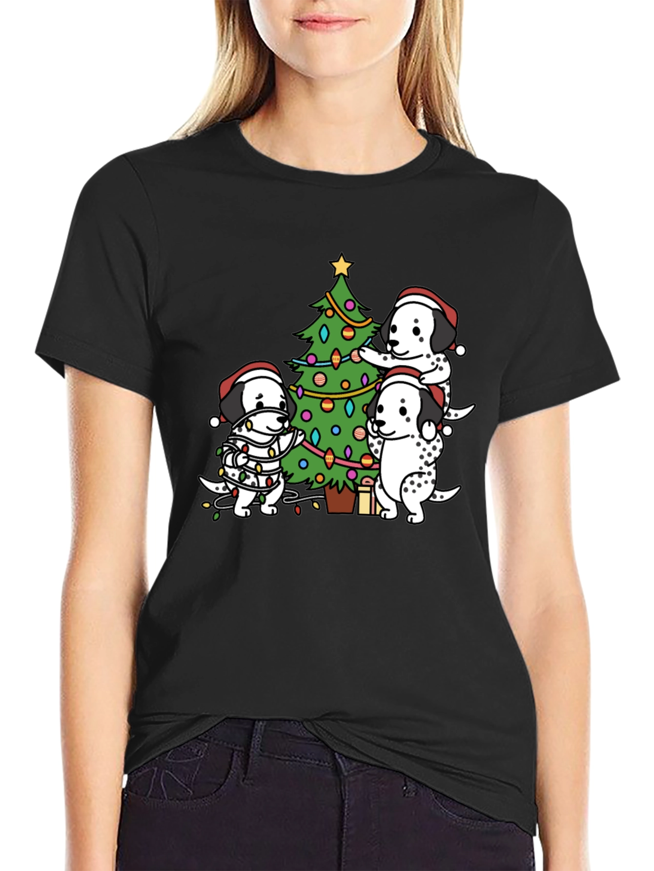 Dog Christmas Tree T-Shirt Holiday Tee