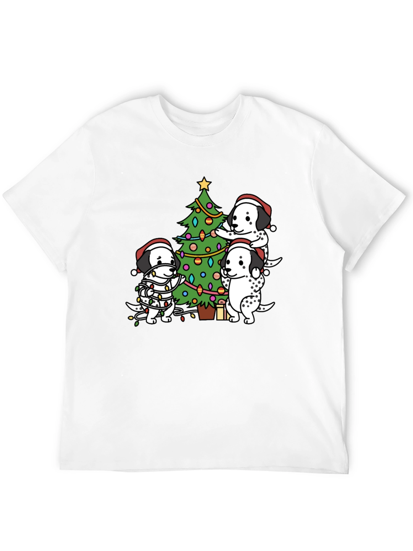 Dog Christmas Tree T-Shirt Holiday Tee