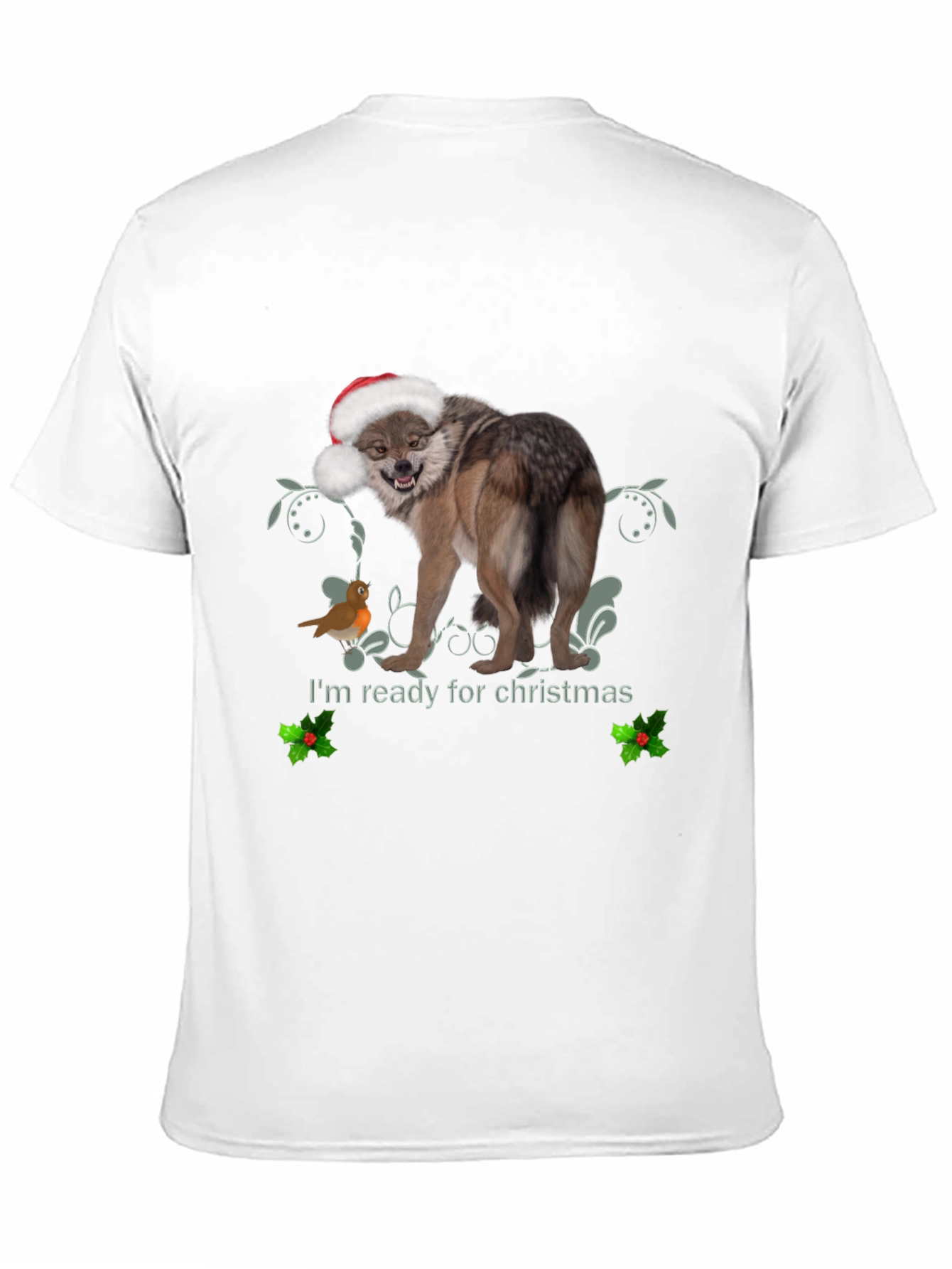 Christmas Wolf T-Shirt: Ready for the Holidays!