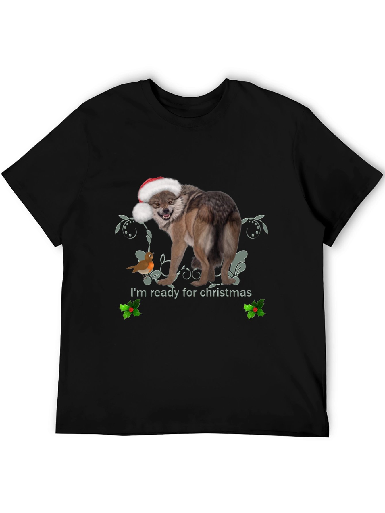 Christmas Wolf T-Shirt: Ready for the Holidays!