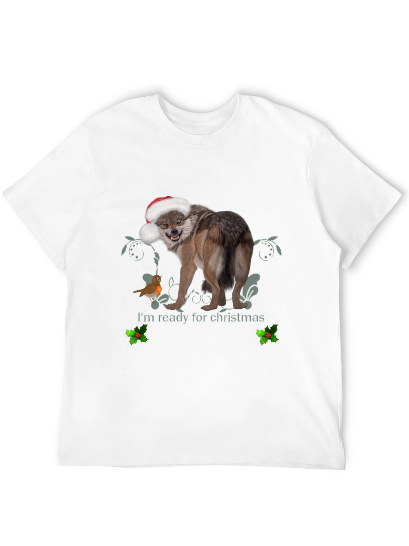 Christmas Wolf T-Shirt: Ready for the Holidays!