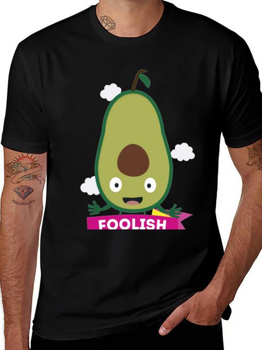 Foolish Avocado Graphic T-Shirt - Black