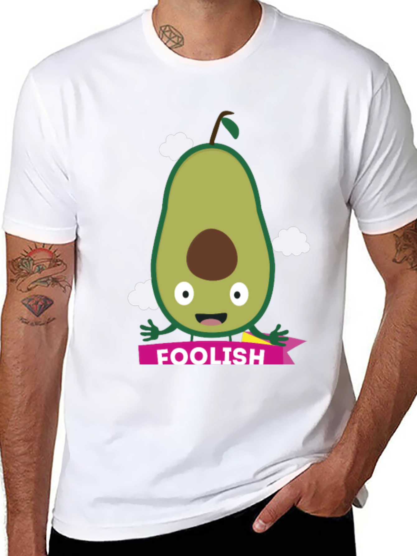 Foolish Avocado Graphic T-Shirt - Black