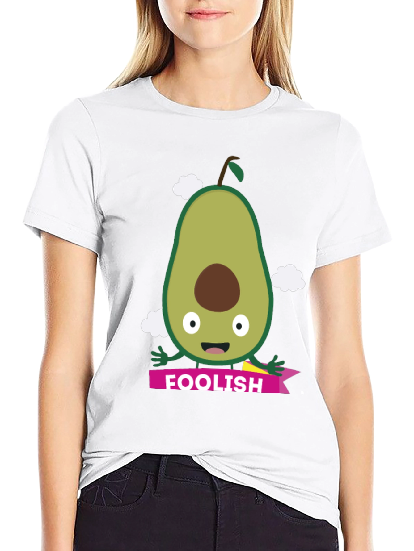 Foolish Avocado Graphic T-Shirt - Black