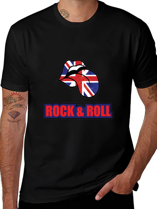 Rock & Roll British Flag Lips T-Shirt