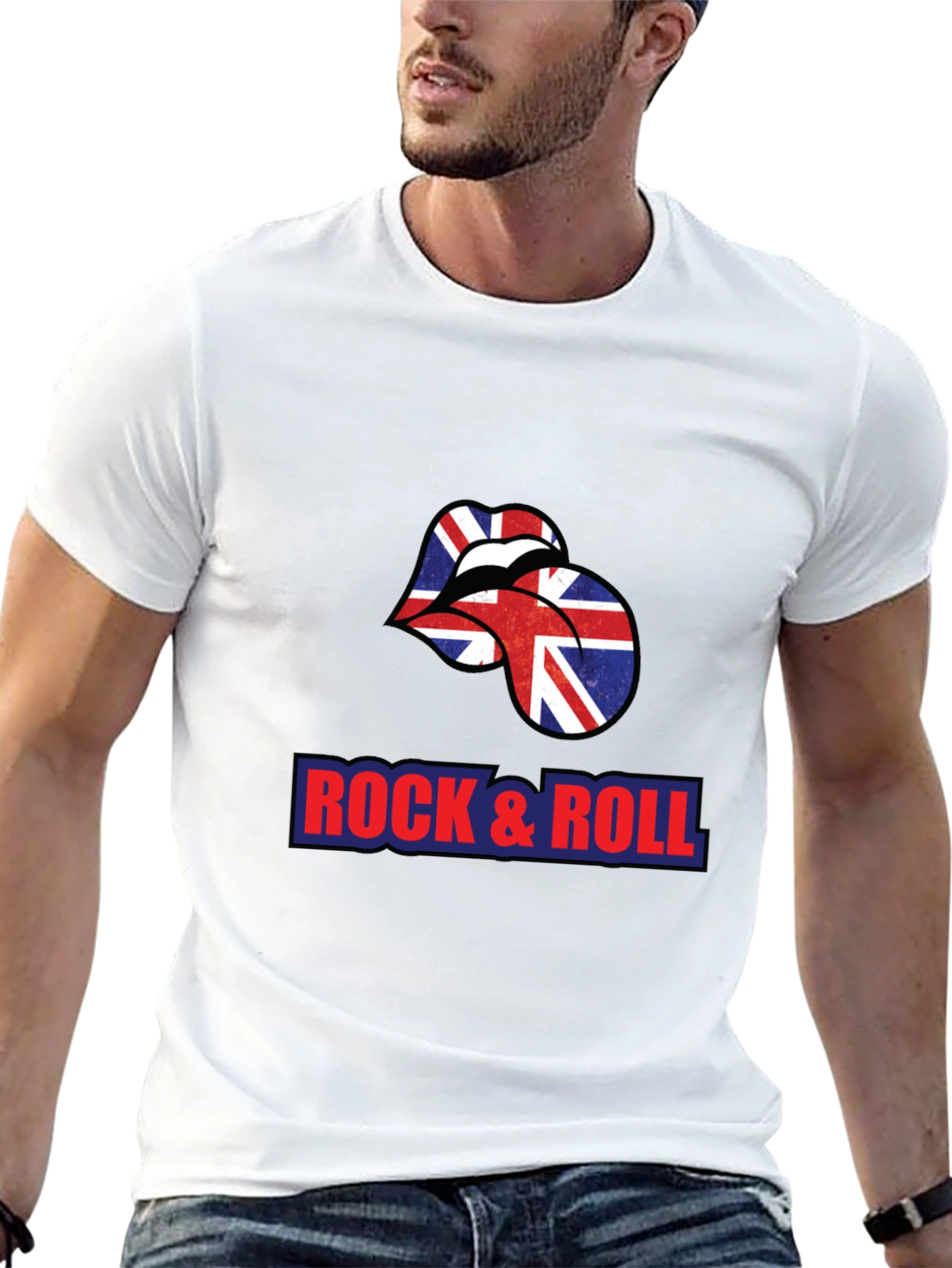 Rock & Roll British Flag Lips T-Shirt